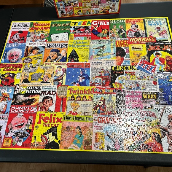 White mountain puzzle Things I read as a kid 1,000 pieces complete - Picture 5 of 5